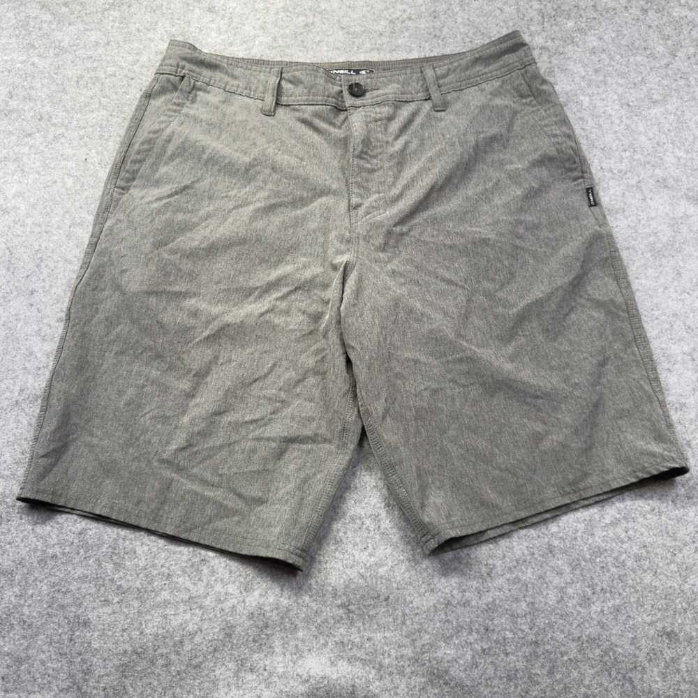 O'Neill Hybrid Shorts Mens 34 Grey Excellent Stretch Walk‎ Water Boardshorts